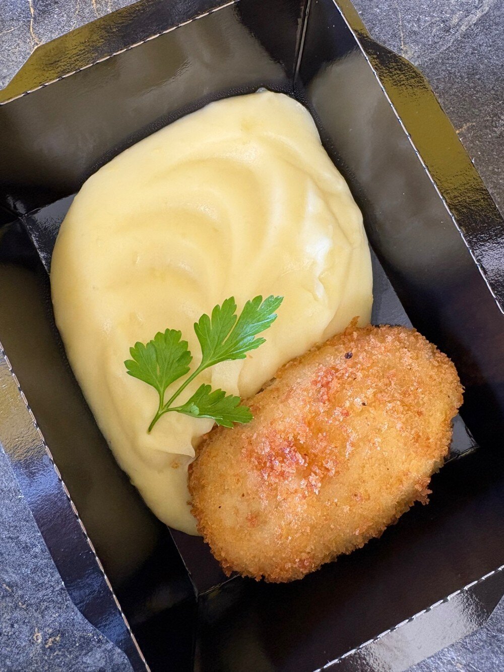 Зраза рыбная с картофельным пюре