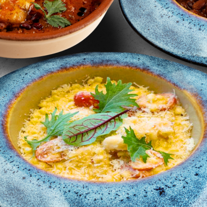 Паста Птитим с креветкой