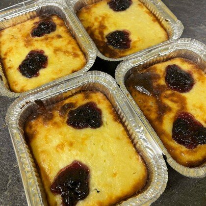 Творожная запеканка с черникой