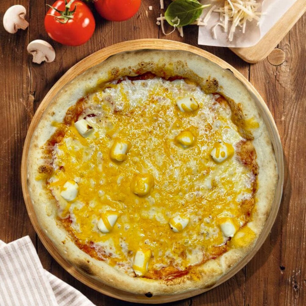 Пицца «Четыре сыра» на томатном соусе
