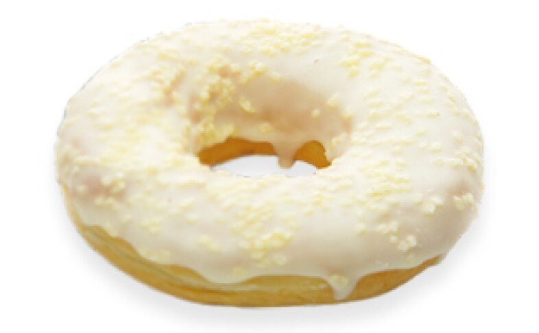 Донат Ванильная глазурь