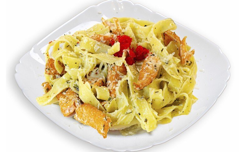 Паста с лососем