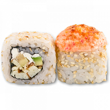 Запеченный ролл с креветкой