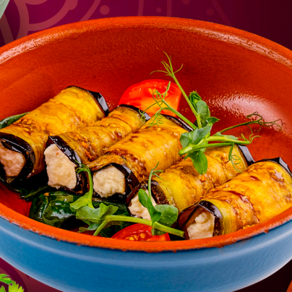 Рулетики из баклажанов