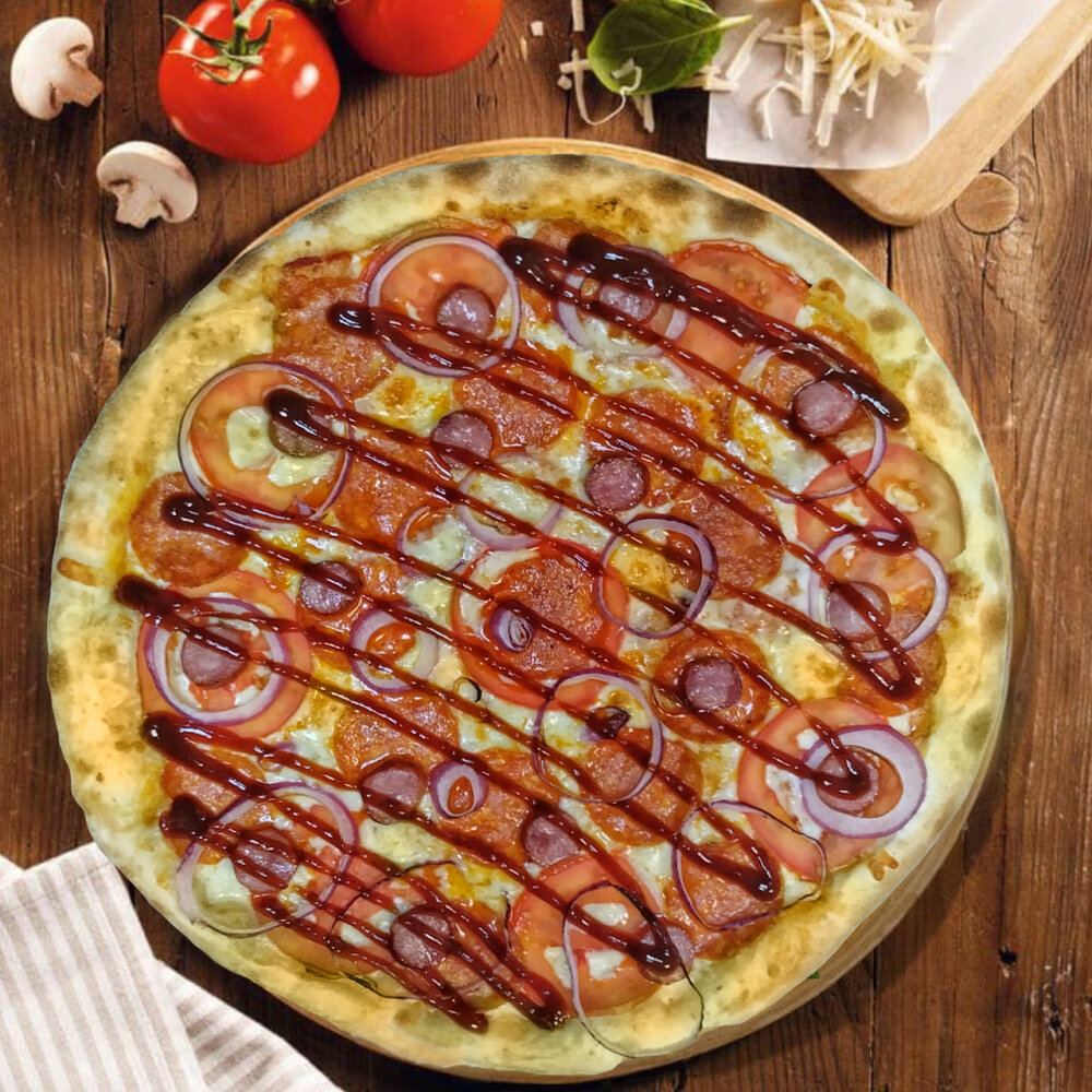 Пицца «Колбаски с барбекю»