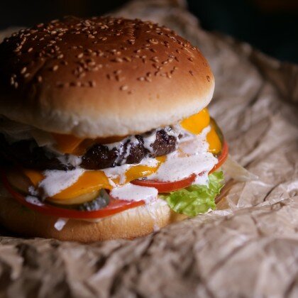 Бургер с грибами