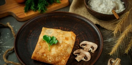 Блины с грибами
