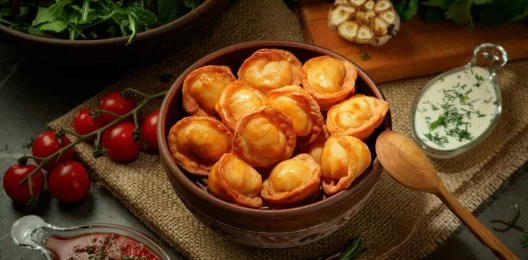 Пельмени фри с рыбой
