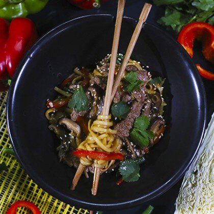 Лапша удон с говядиной