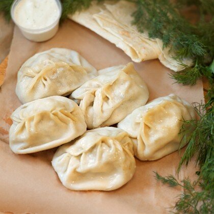 Манты с говядиной