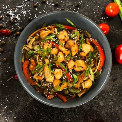 Удон с курицей