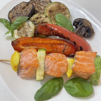 Шашлычок из красной рыбы