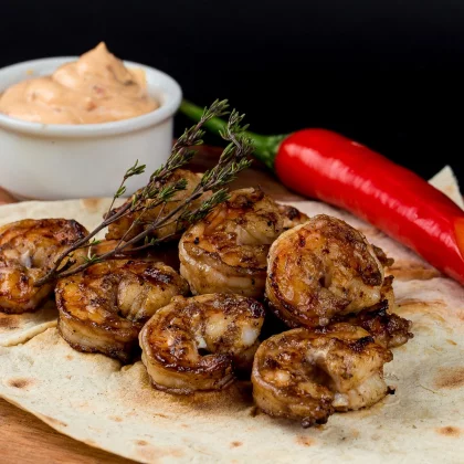 Шашлык из креветок