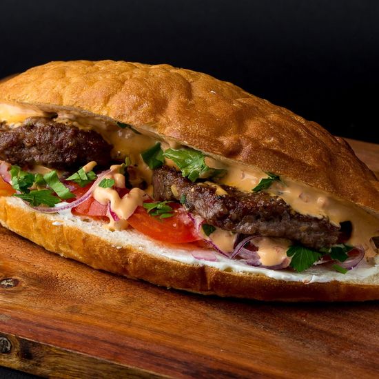 Дурум с говяжьей котлетой