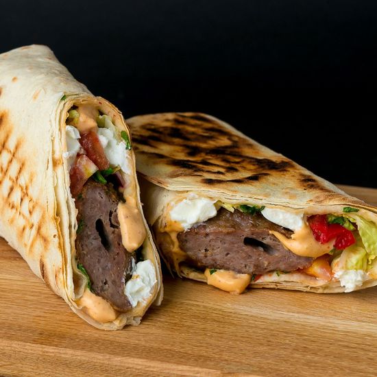 Шаурма с говяжьим кебабом