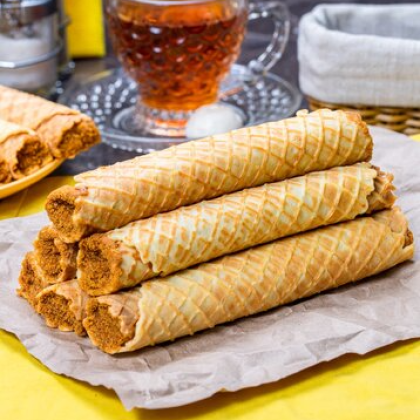Вафельные трубочки с начинкой