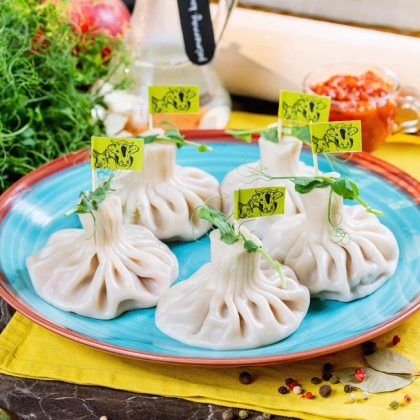 Хинкали с говядиной и свининой