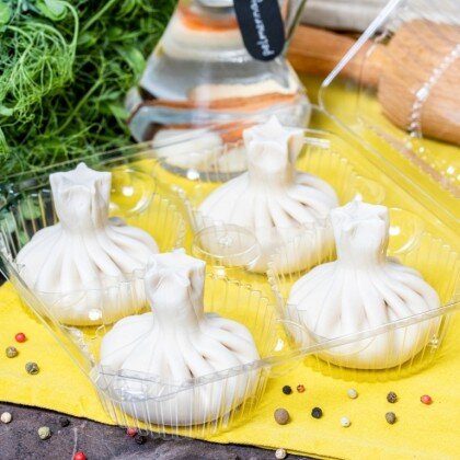 Хинкали с морепродуктами (Том-ям)