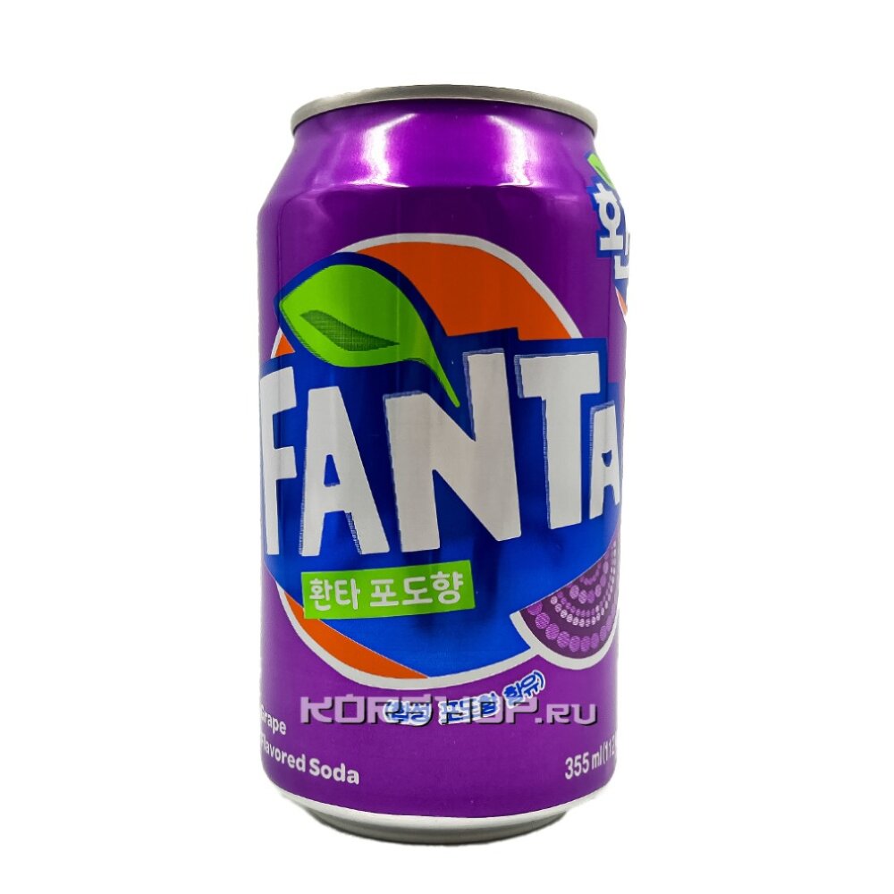 Газированный б/a напиток со вкусом винограда Grape Flavored Soda Fanta, Корея