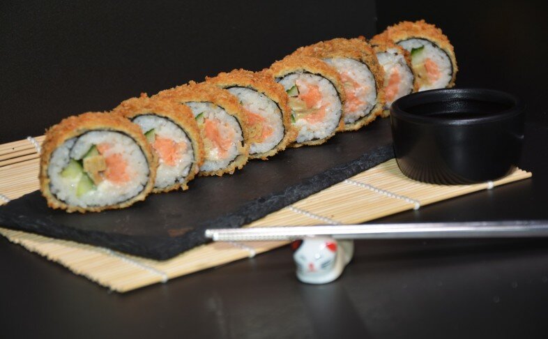 Жаренный с лососем