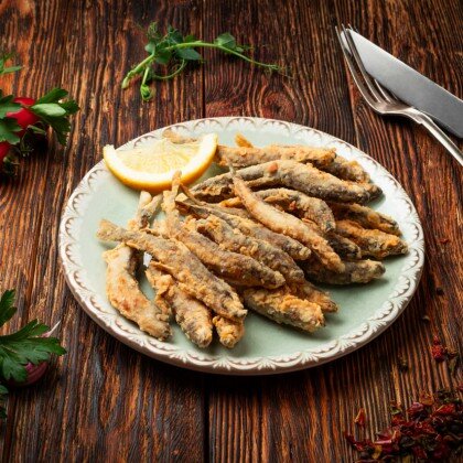 Жареная корюшка