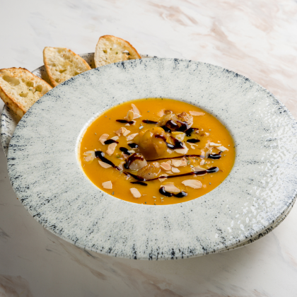 Суп тыквенный с креветкой