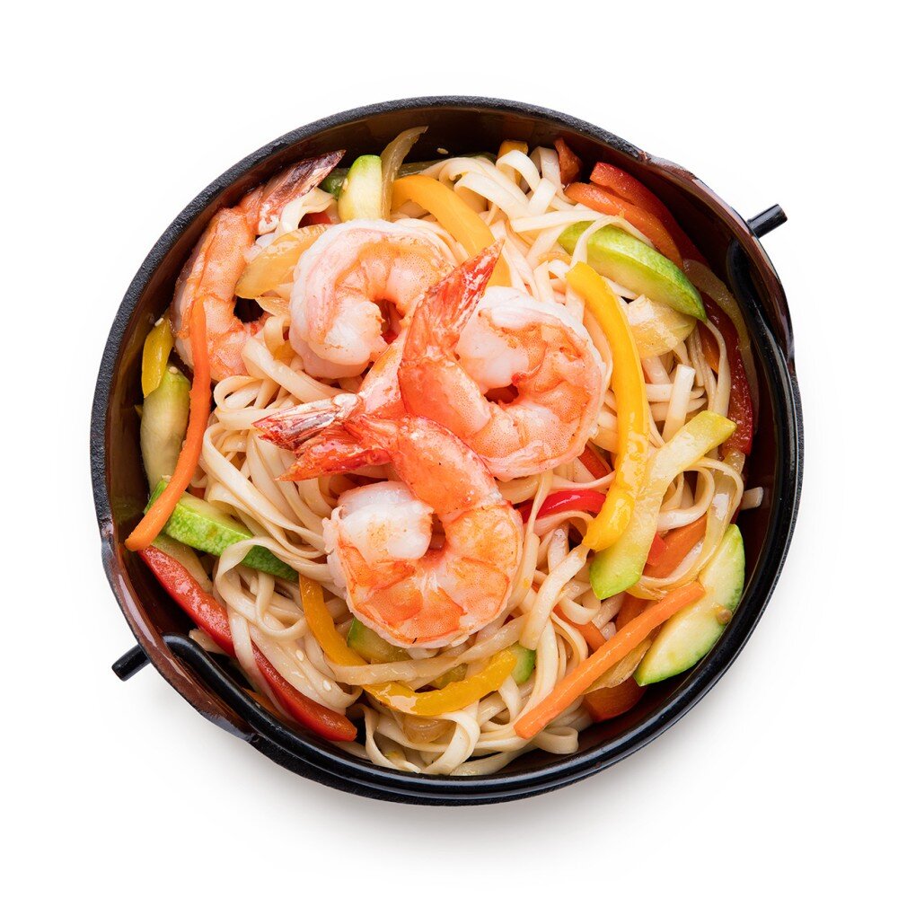 Wok с креветкой