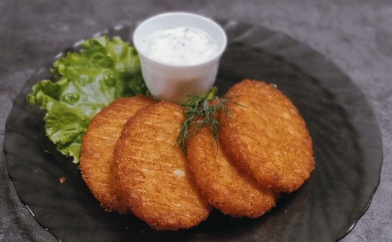 Хашбраун (картофельные драники во фритюре)