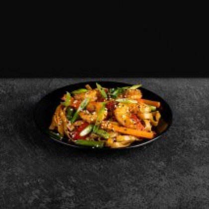 Wok с креветками