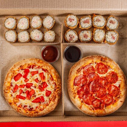 Пицца и Темпура бокс