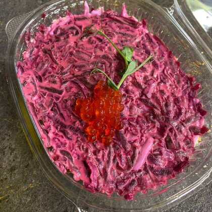 Сельдь под шубой с печеной свеклой