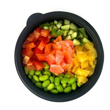 Поке с лососем терияки