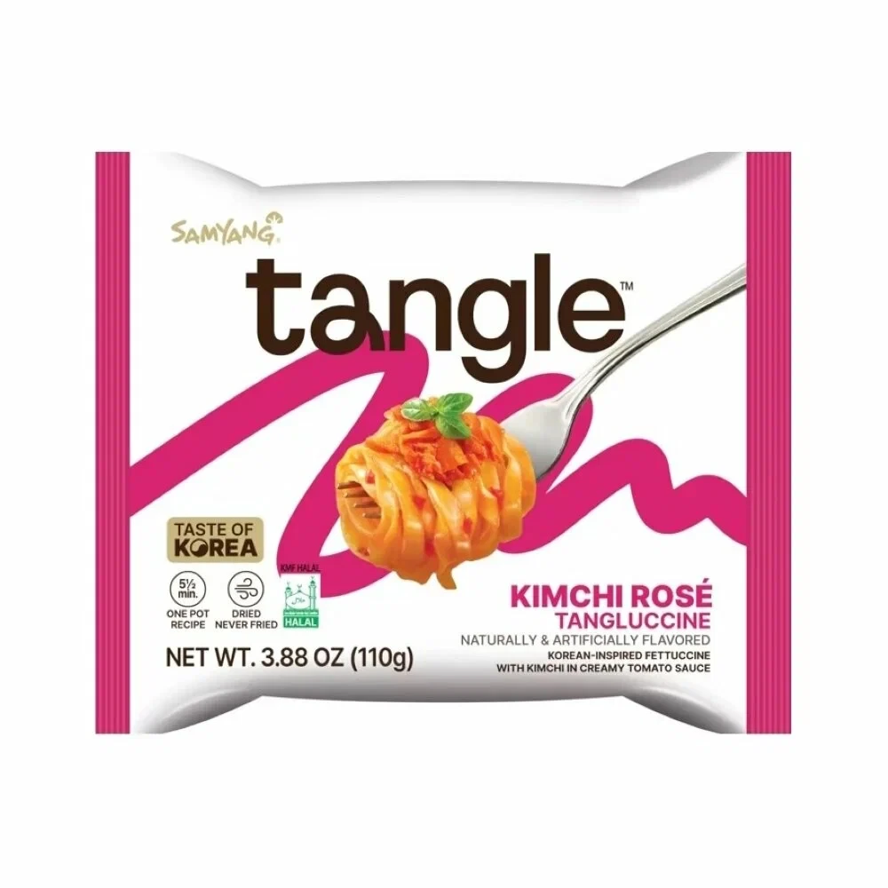Лапша б/п "Tangle Kimchi Rose Tangluccine" тм Samyang, 110г