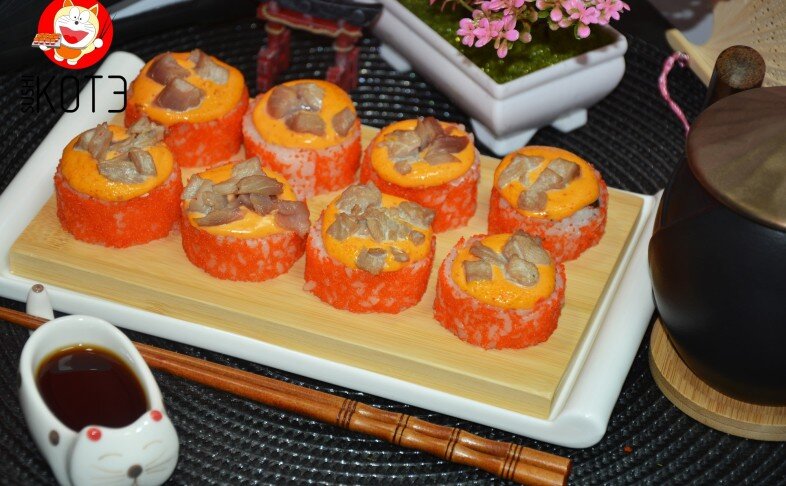 Запеченый тунец под соусом том-ям