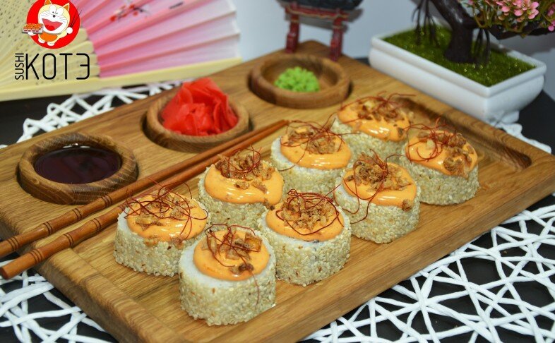 Острая креветка (холодный ролл)