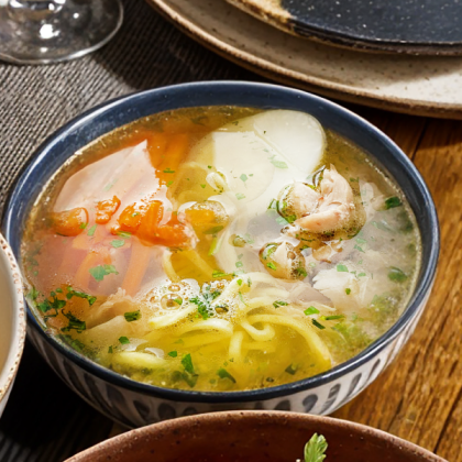 Домашняя лапша с курицей