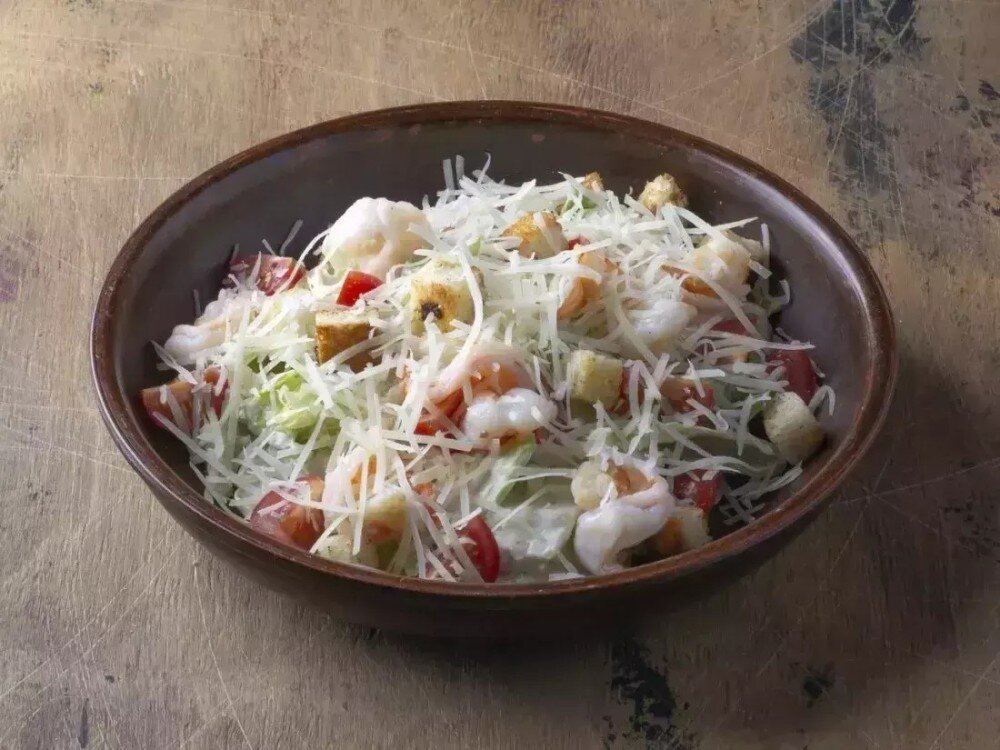 Салат "Цезарь" с креветками