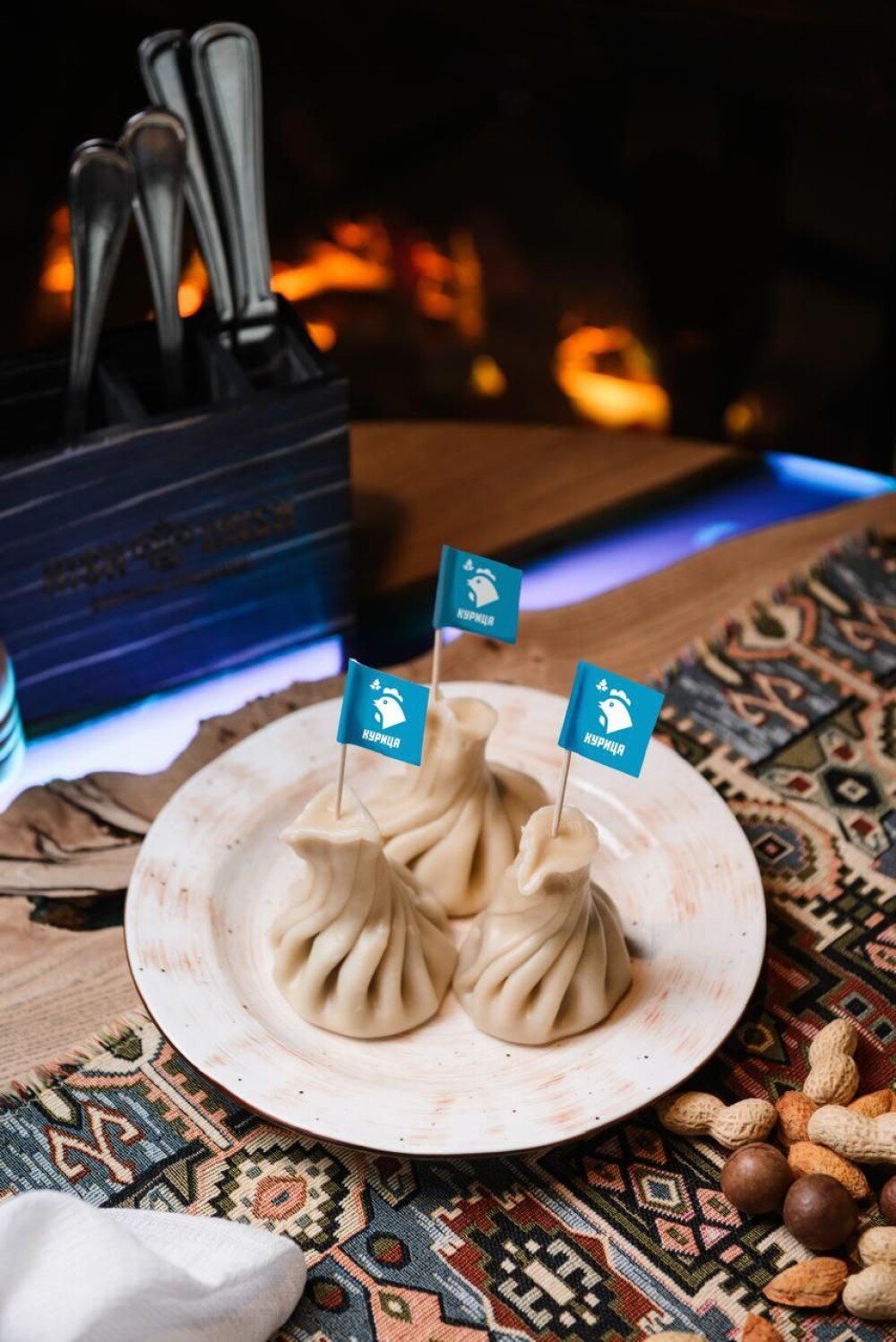 Хинкали курица кинза