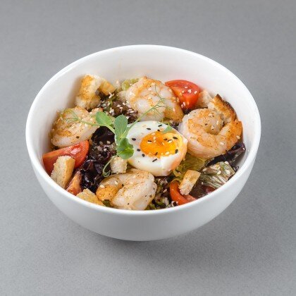 Японский цезарь с креветкой