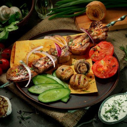 Шашлык из языка 190/130/30 гр.