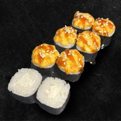 Маки запеченные с крабом 8 шт