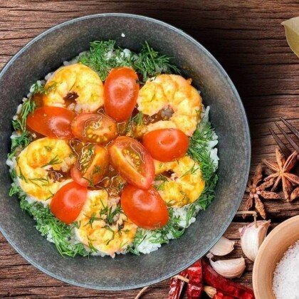 Рис с креветками том ям