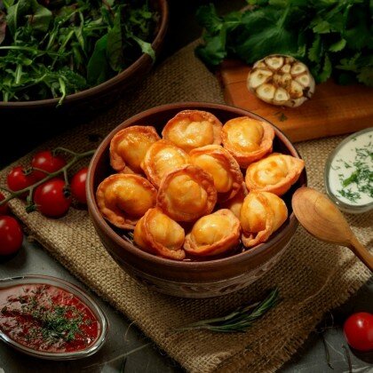 Пельмени фри "Домашние" с зеленью