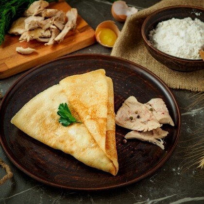 Блин с курицей