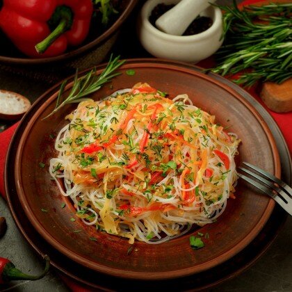 Фунчоза с овощами