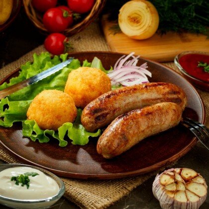 Колбаски гриль с крокетами 190/80/30