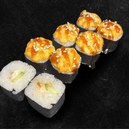 Маки запеченные с угрем 8 шт