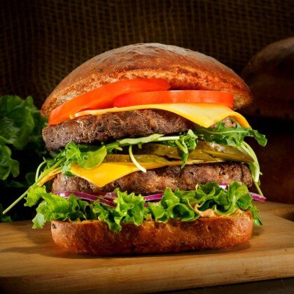 Тамбургер двойной с говядиной и рукколой