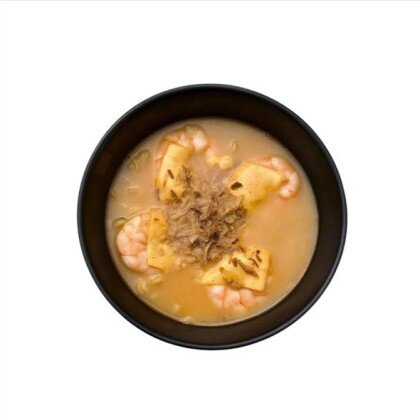 Острый рамен с креветками