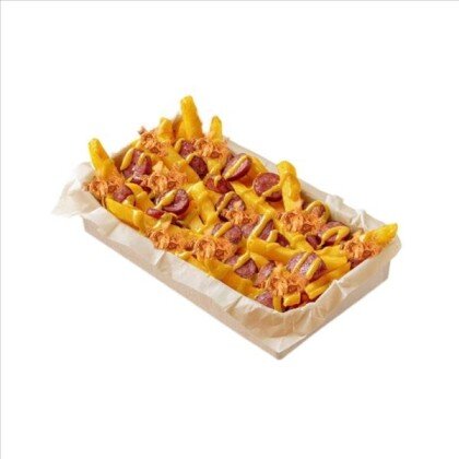 Фри картофель с колбасками чеддер